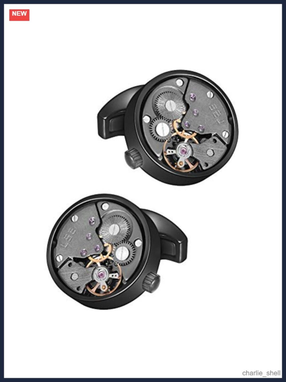 Steampunk Gear Cufflinks Brass Round Toggle Business Wedding Gift